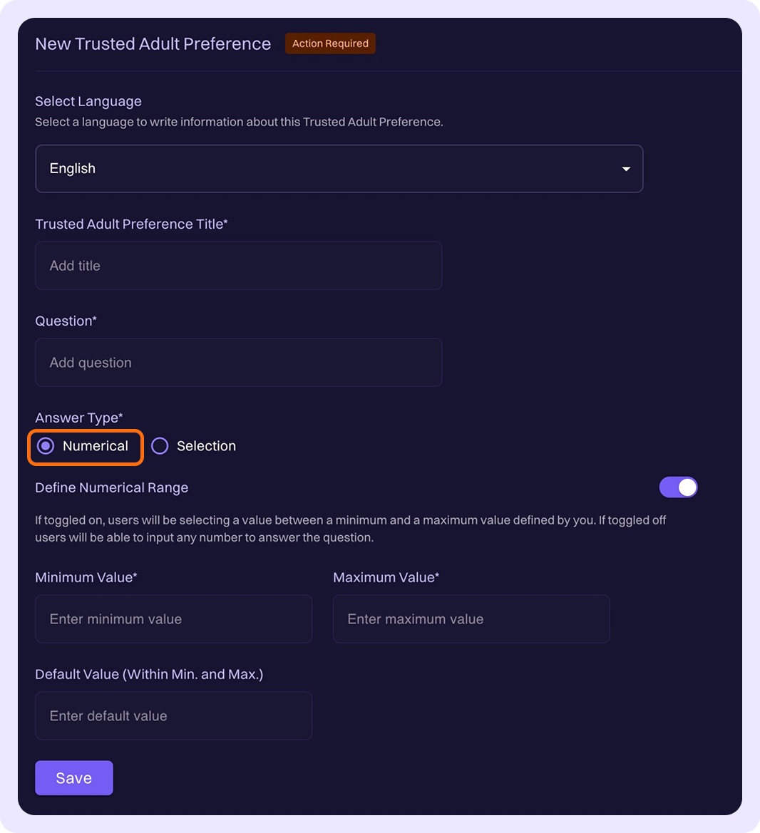 Trusted Adult Preferences 2